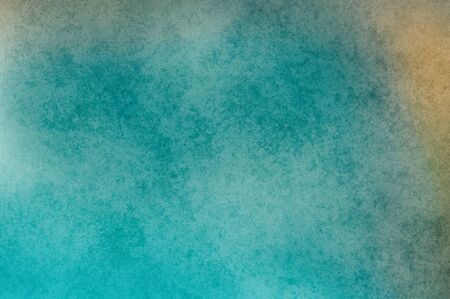 Abstract modern painting . Dry brush painted paper , canvas , wall . Textured background in blue , green and yellow tonesの写真素材
