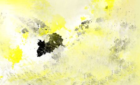 Abstract modern painting . Textured background in shades of yellow and black.の写真素材