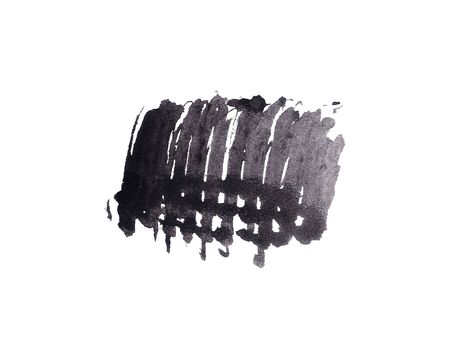 Abstract black and white watercolor background. Colorful aquarelle paint texture. Brush stroke isolated on white . Vivid ink stain pattern. Paint splashの写真素材