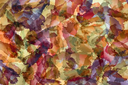 Abstract green , red and purple background. Colorful texture. Brush strokes. Vivid stains pattern. Paint splashes. Modern paintingの写真素材