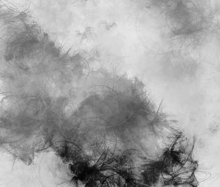 Arbitrary duotone ink vortex blots element Free form pattern Artistic black white painting Charcoal tones Minimalist artwork Dye concrete surface backgroundの写真素材