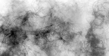 Random duotone paint vortex spots stripes Curly pattern Abstract black white painting Coal colors Mixed Media composition Dye wall surface graphicの写真素材