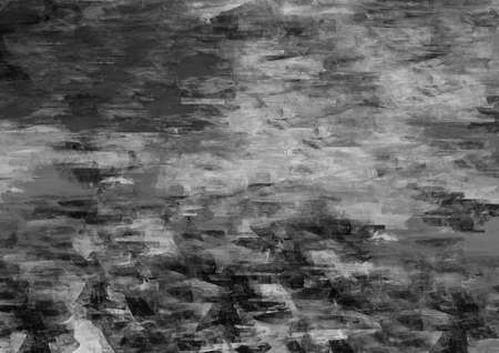 Monochrome oil effect painting Arbitrary smears Tile pattern Plaster surface Charcoal digital painted black white backdrop Gray shades Modern designの写真素材