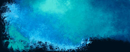 Modern painting Turquoise blue black colors Retro painted paper surface Abstract grit concrete texture Grunge pattern Overlay backgroundの写真素材