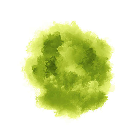 Modern painting Yellow light green shades Gradient arbitrary ink brushstrokes isolated on white surface Watercolor bouquet Abstract pattern Contemporary imageの写真素材