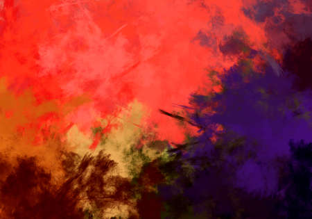 Color paint explosion Abstract art on canvas Variety pattern Creative textureの写真素材