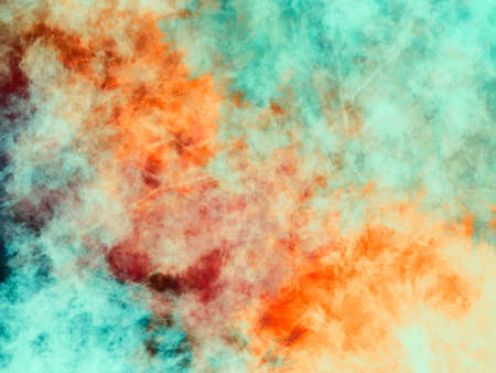 Color ink brushstrokes Modern artwork on canvas Variety pattern Mixed media textureの写真素材