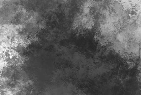 Dark grungy overlay backdrop in monochrome tones Chaotic paint brushstrokes on paper Creative creationの写真素材