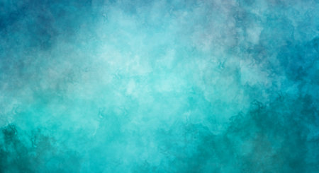 Blue green watercolor background design abstract painting art texture with stained smudged marbled pattern and teal turquoise blurred gradient colors in textured painted backgroundの写真素材
