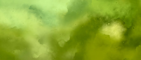 Bright green yellow color background painted gradient vapor mist smoke watercolor texture abstract...