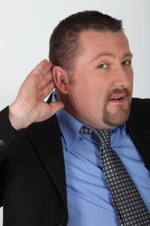 businessman listening carefully