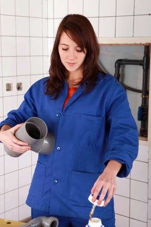 female technician workingの写真素材