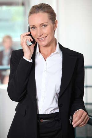 Smart woman having a phone callの写真素材