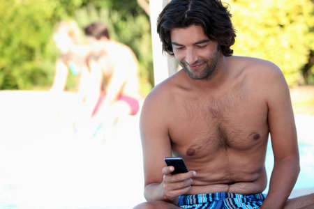 Man on mobile phoneの写真素材