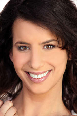 portrait of smiling womanの写真素材