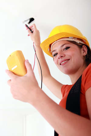 portrait of a young workerの写真素材