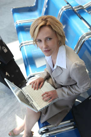 Businesswoman on laptopの写真素材