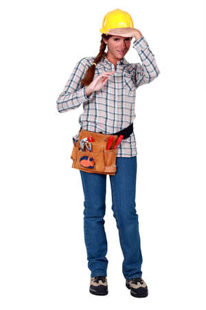 Female carpenterの写真素材