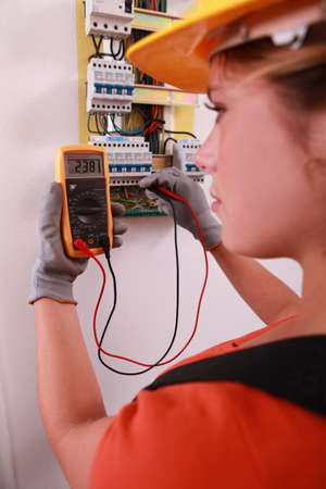 Female electrical engineerの写真素材