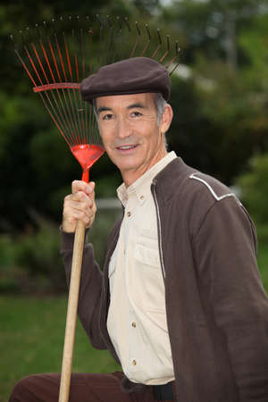 senior gardeningの写真素材