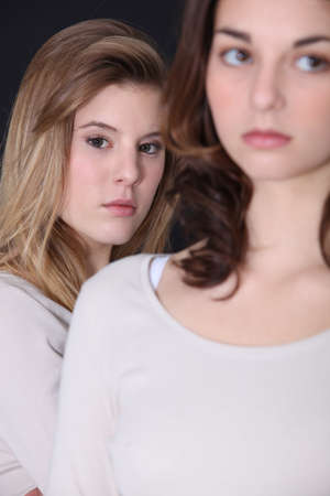 Two friends having argumentの写真素材