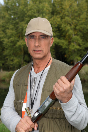 Man hunting in the woods