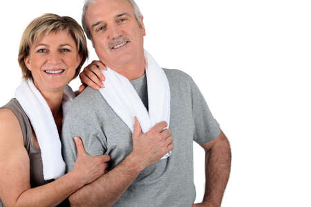 Older couple after exercisingの写真素材
