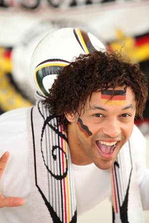 A German football supporterの写真素材