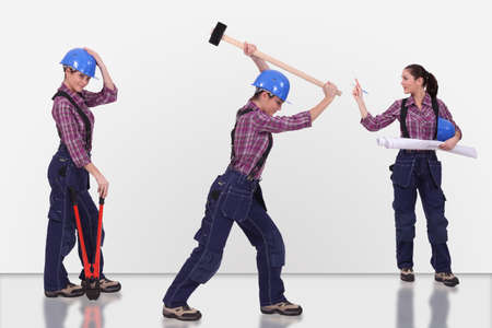 young craftswomanの写真素材