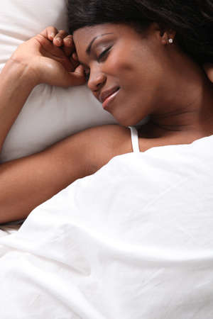 African woman sleepingの写真素材