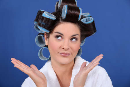 Making nice curlsの写真素材