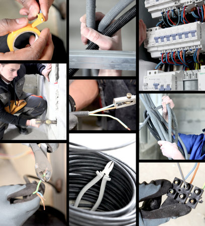 Electrician at work