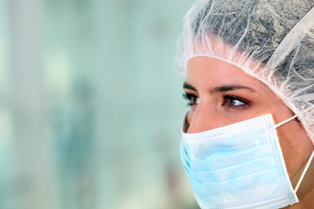 Female doctor with mask