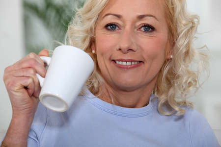 I always enjoy a nice cup of coffee の写真素材