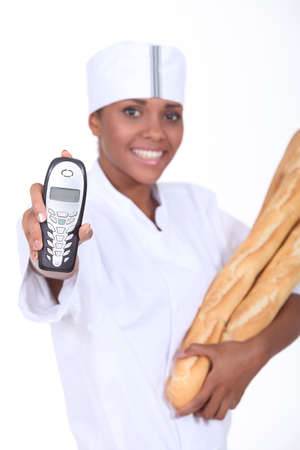 portrait of a bakerの写真素材