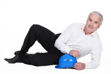 Senior architect relaxing