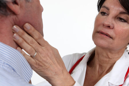 Doctor examining her patient