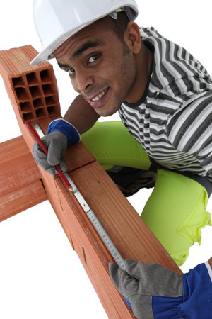 Mason measuring wall