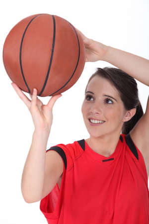 Young female basketball playerの写真素材