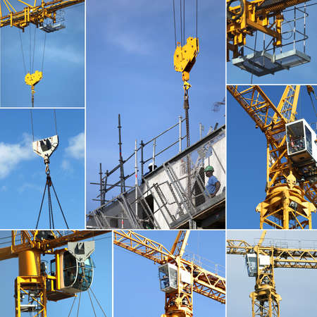Montage on craneの写真素材