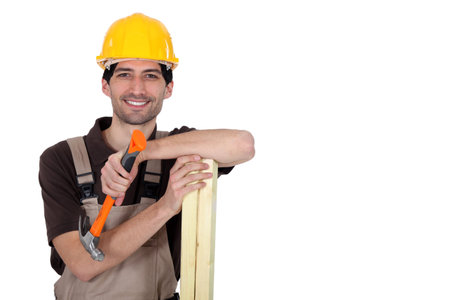 Carpenter with hammer