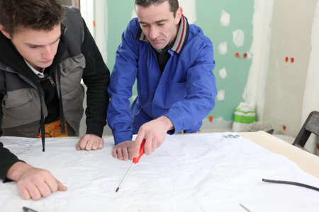 Two men starting DIY project