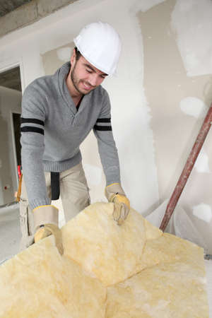 Builder insulating houseの写真素材