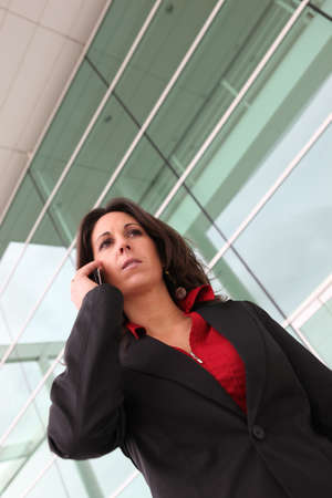 woman worried on the phoneの写真素材