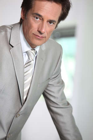 Man in Gray Suitの写真素材