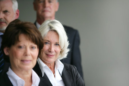 Senior business group
