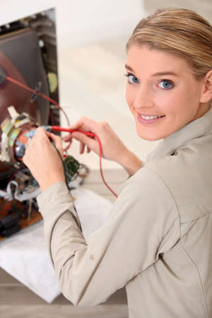 Female electricianの写真素材