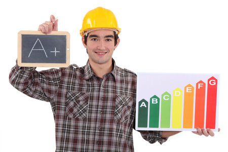 Builder with an A+ ratingの写真素材