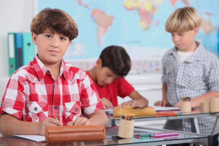 Children at schoolの写真素材