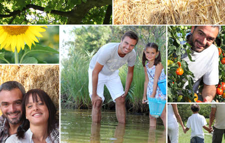 Collage illustrating the great outdoorsの写真素材